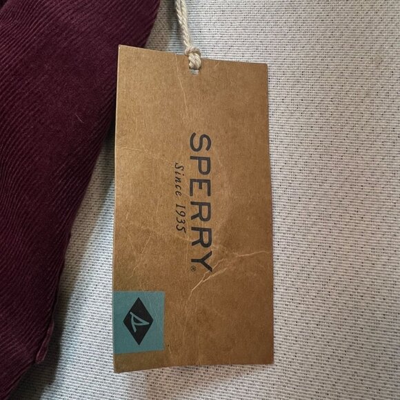 NWT Sperry Womens Bottom Microcord 5-Pocket Corduroy Pants 28 Maroon Slim Casual - Picture 5 of 11